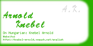 arnold knebel business card